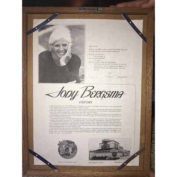 Jody Bergsma 1983 To Be A Child Print Watercolor Nursery Signed Framed 17x13” - Picture 5 of 6